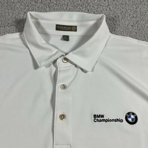 Peter Millar Polo Shirt Men 2XL BMW Championship Summer Comfort Performance Golf - Picture 1 of 16